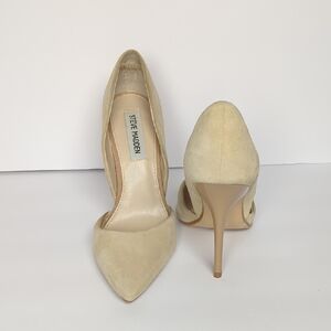 Steve Madden Varcityy Blush Suede Leather Pumps Size 8